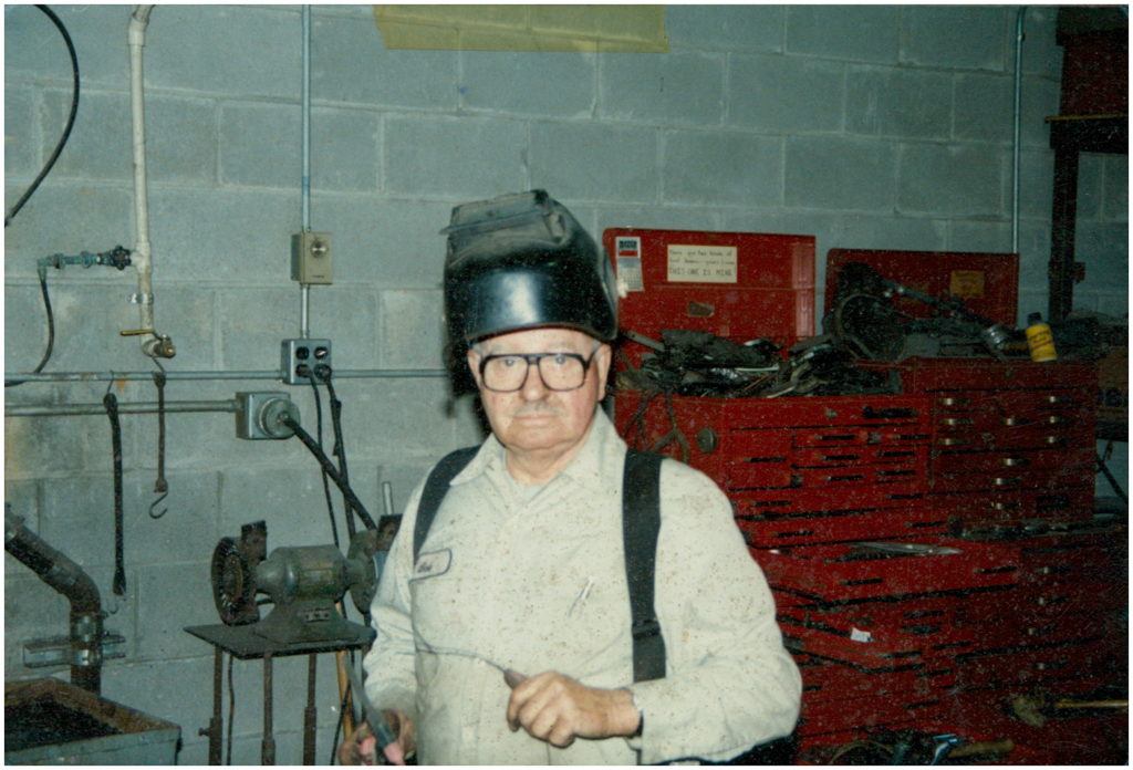 Bob Werts with welder